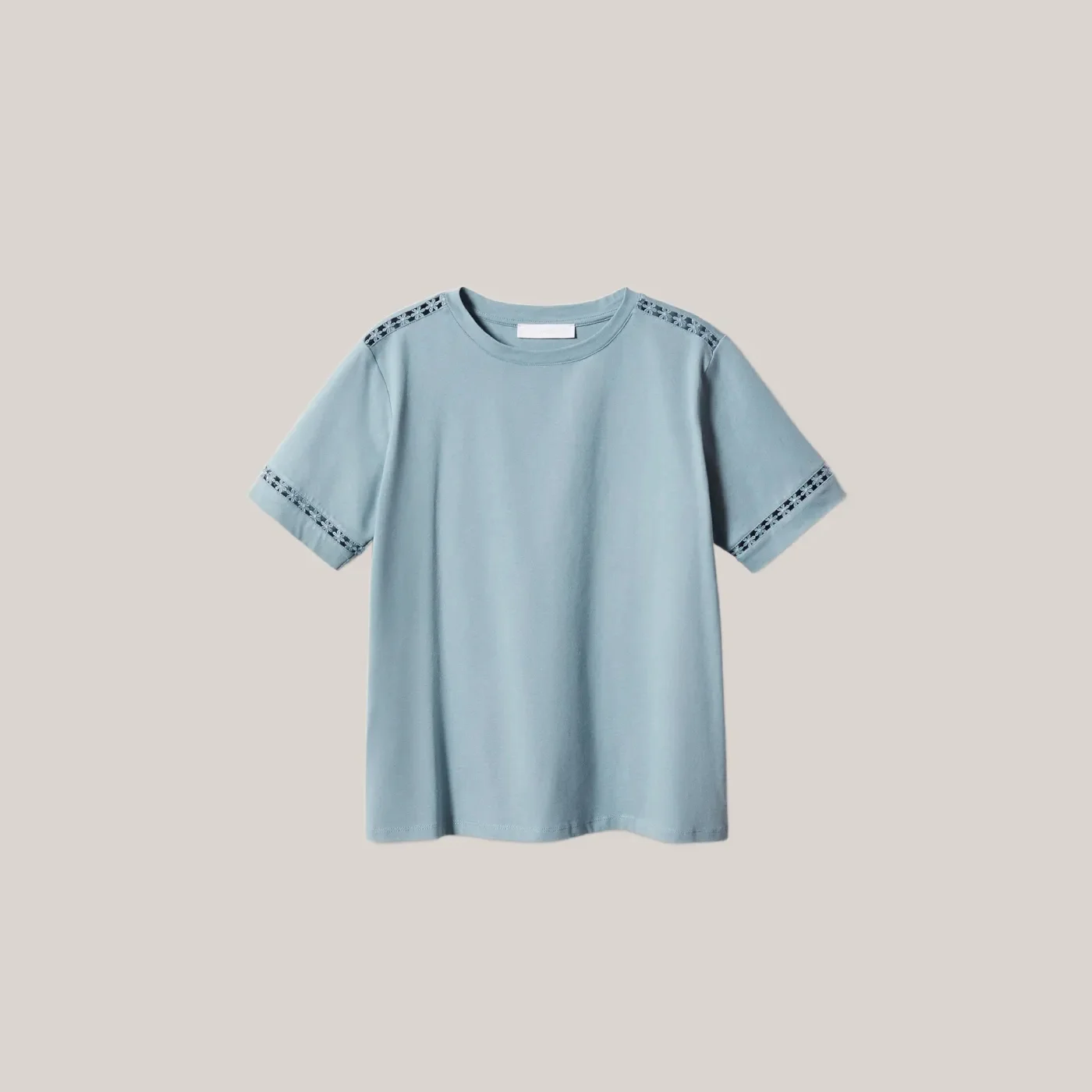 Embroidered Accent T-Shirt - imagine 4