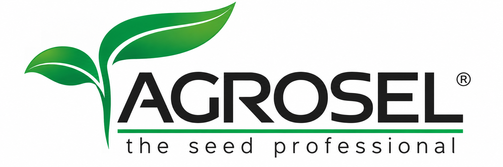 Logo AGROSEL cu frunză verde